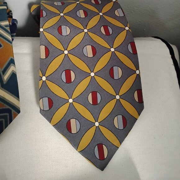 ❤️6 Tie Lot Jos Banks J Garcia Oleg Cassini Tango Allyn Saint George 100% Silk - Picture 8 of 13